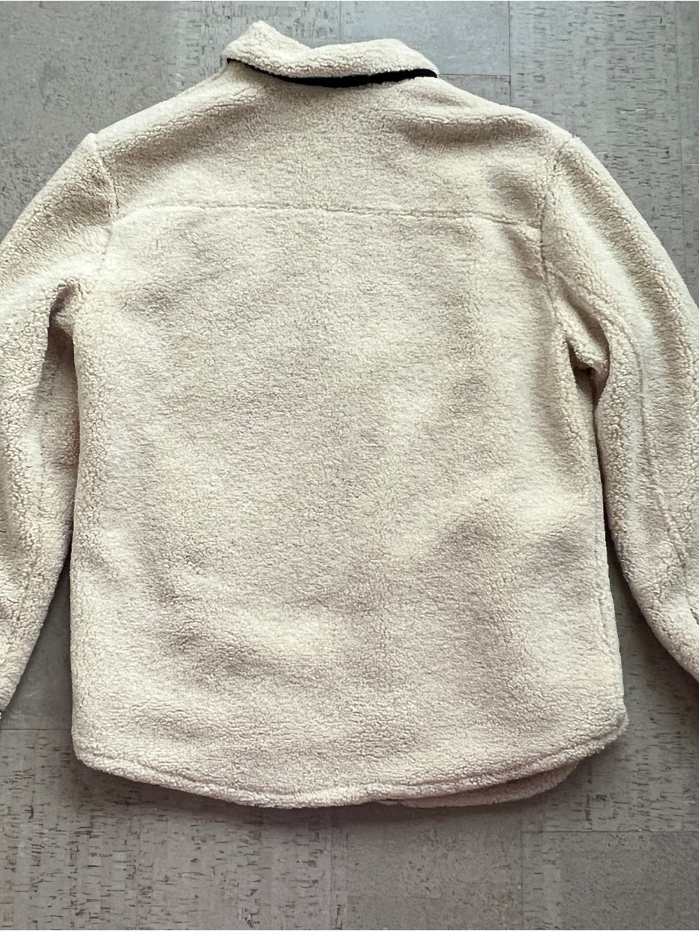 Marine Layer Cream Sherpa Shirt Jacket - Picture 9 of 12